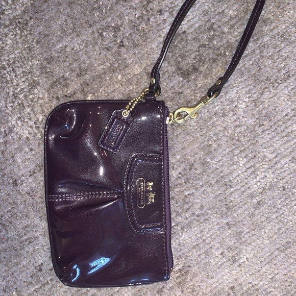 Coach Handbags - Coach Patent Leather Wristlet (purple)